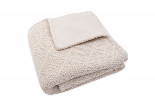 Jollein takar
 - 75x100 cm Check Knit Oatmeal/Teddy Fleece