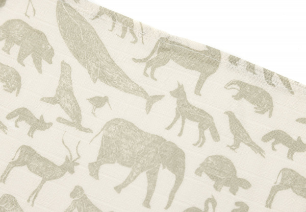 Jollein textilpelenka
 - 70x70 cm Animals Olive Green