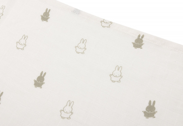 Jollein textilpelenka
 - 70x70 cm Happy Miffy Olive Green