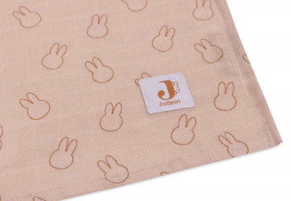 Jollein textilpelenka
 - 115x115 cm Miffy Silhouettes Wild Rose