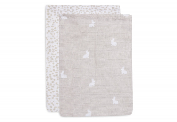 Jollein mosdkeszty muslin
 - Dotted & Rabbit Nougat