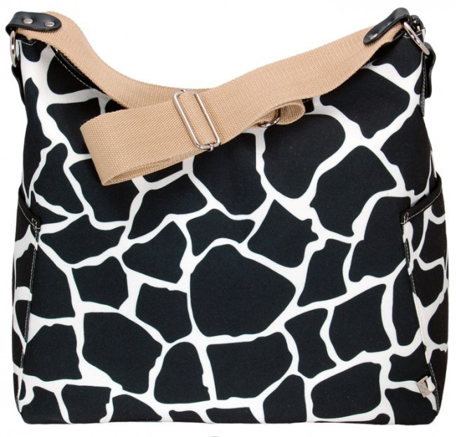 OiOi Hobo - Black and White Giraffe Print